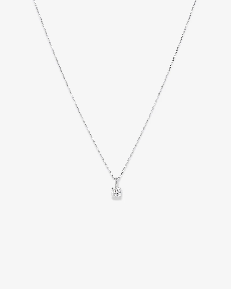 0.50 Carat TW Diamond Solitaire Pendant in 18kt White Gold