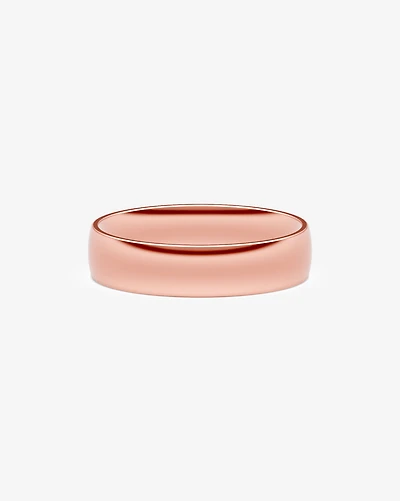 6mm Half Round Polished Wedding Band 10kt Yellow Gold