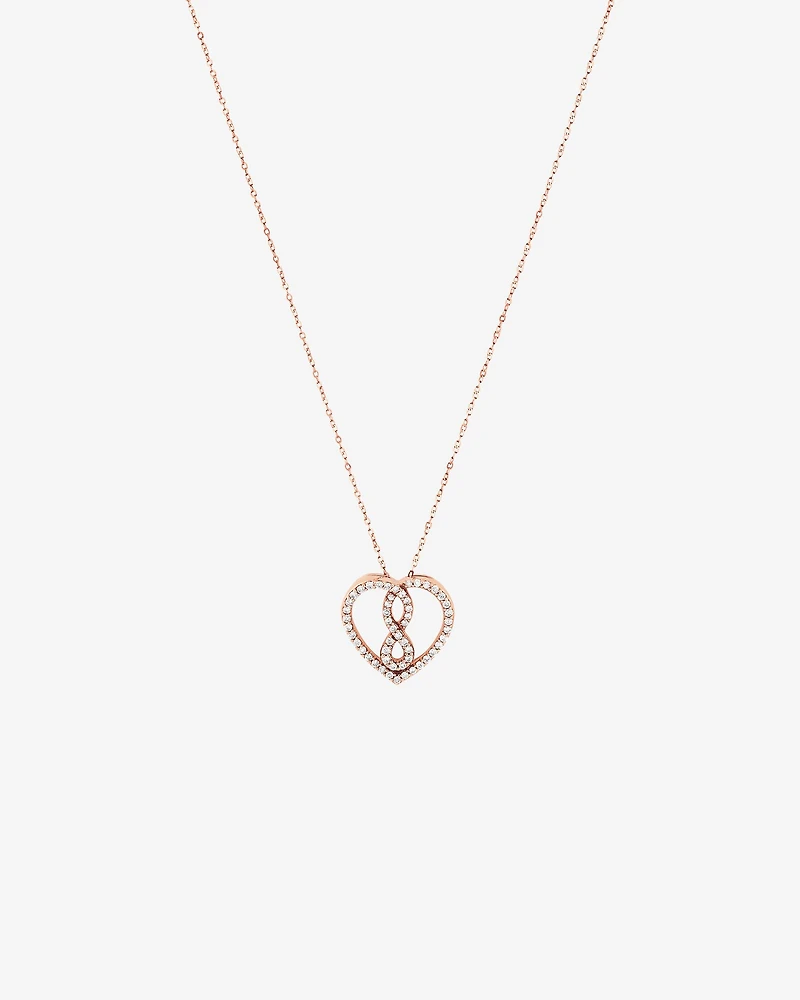 Small Infinitas Pendant with 1/4 Carat TW of Diamonds in 10kt Rose Gold