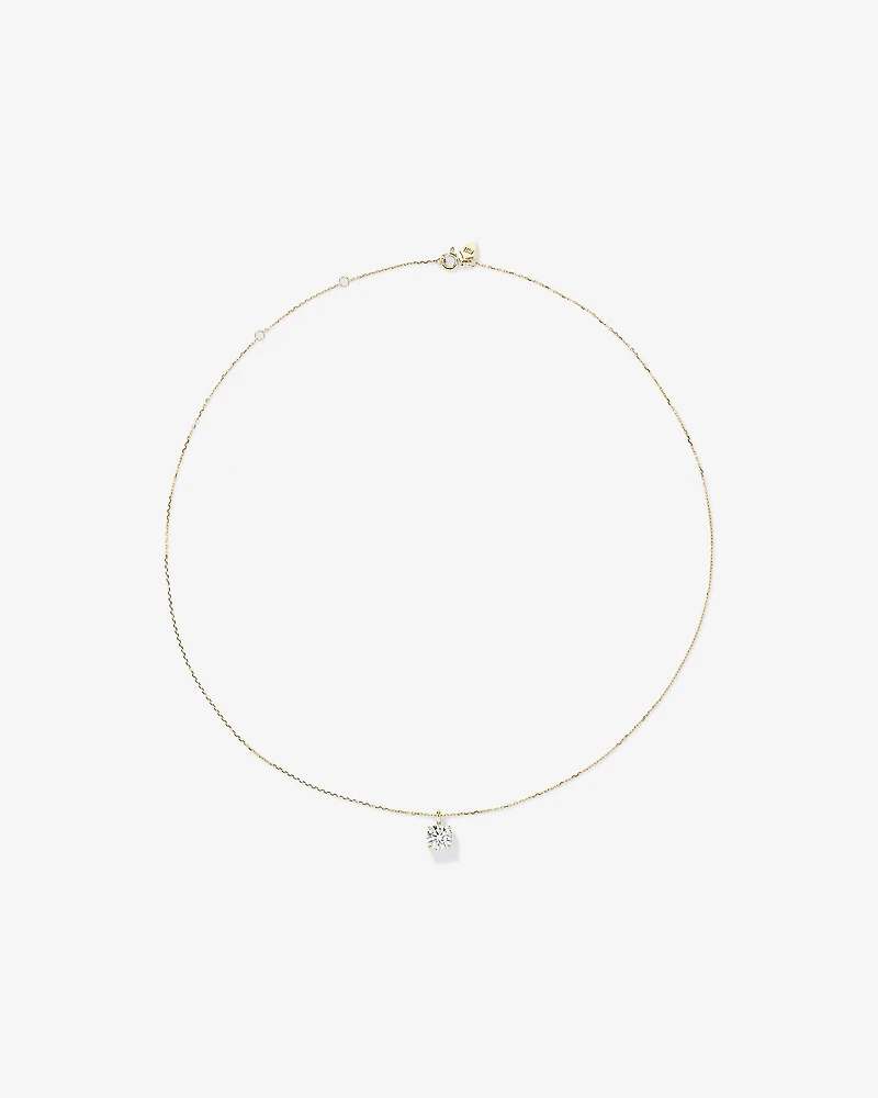 1.00 Carat TW Laboratory-Grown Diamond Solitaire Pendant in 14kt Gold