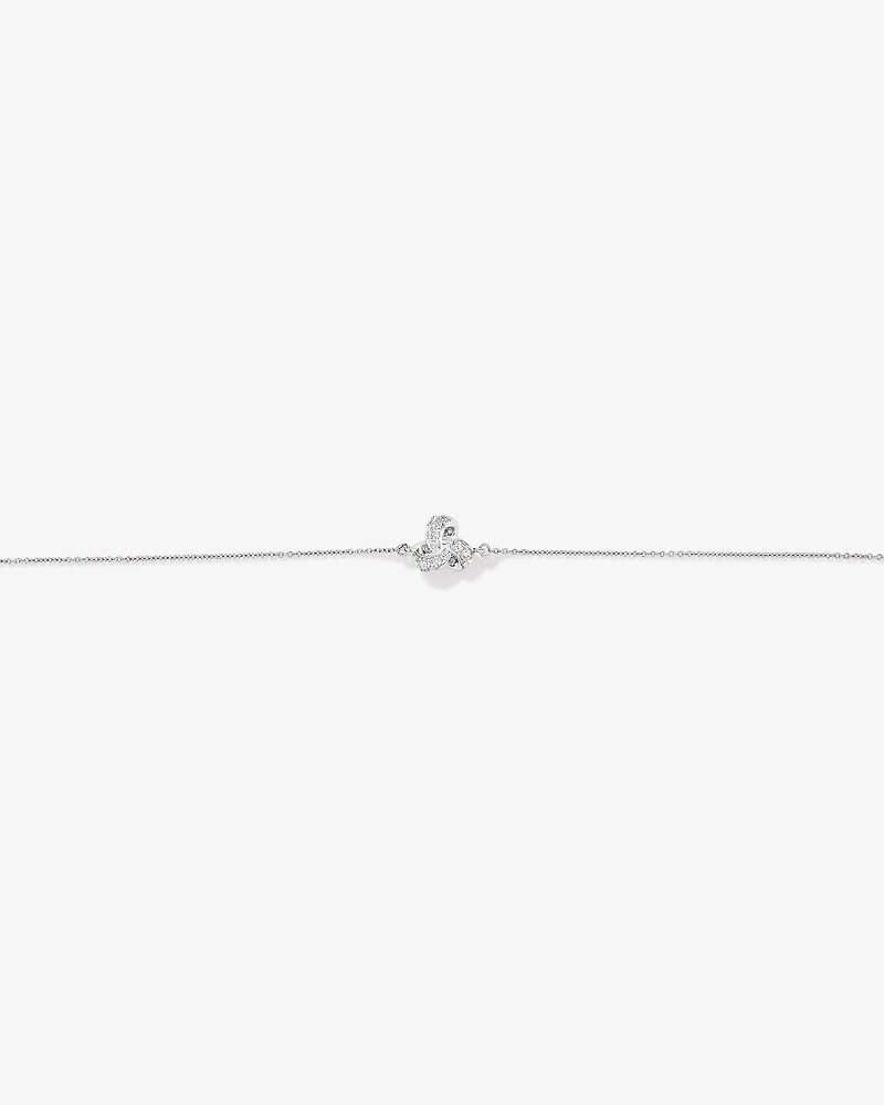 Cubic Zirconia Knot Bracelet in Sterling Silver