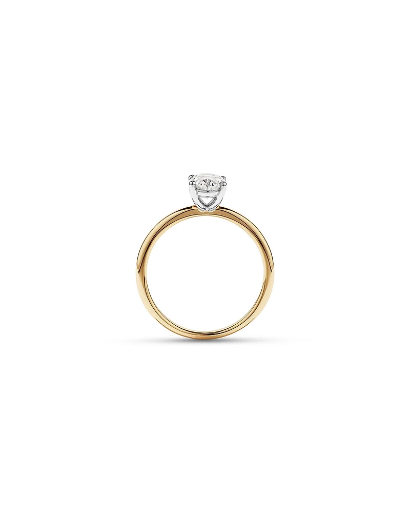 1.00 Carat TW Oval Canadian Diamond Solitaire in 18kt White Gold