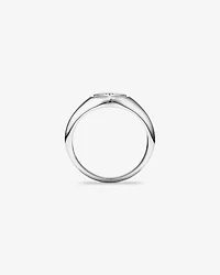 Sunray Round Signet Ring Sterling Silver