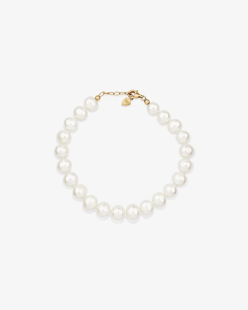 Cultured Freshwater Pearl Bracelet in 10kt Yellow Gold