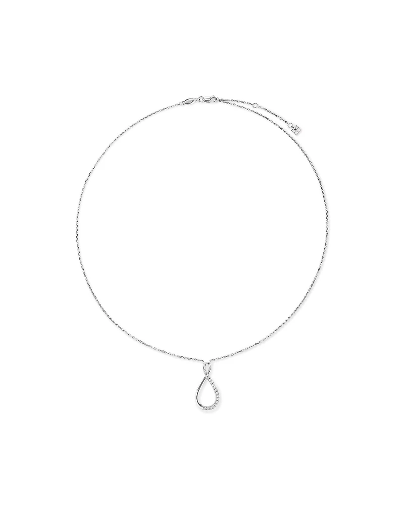 Collier pendentif Infini en zircone cubique en argent sterling