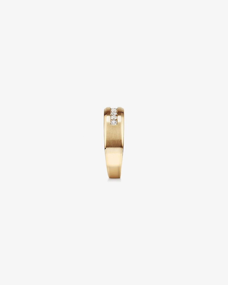 Bague pour homme avec 0,35 carat TW de diamants en or jaune 10kt