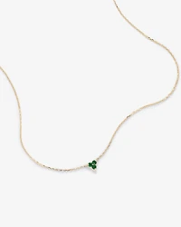 Emerald Trio Necklace in 10kt Yellow Gold