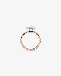 1.82 Carat TW Pear Cut Laboratory-Grown Diamond Halo Engagement Ring in 14kt White Gold