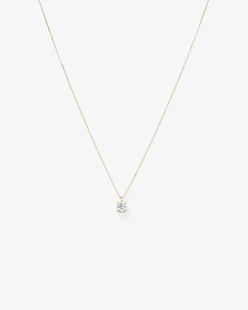 1.00 Carat TW Laboratory-Grown Diamond Solitaire Pendant in 14kt Gold