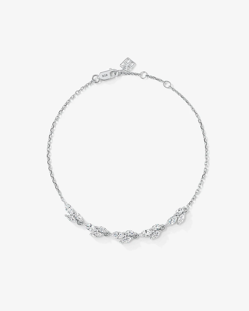 Cubic Zirconia Vine Bracelet in Sterling Silver
