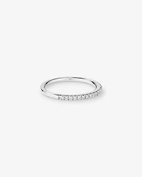 Alliance en or blanc 14 K avec diamants totalisant 0,20 ct