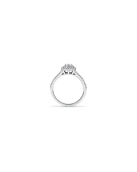 0.30 Carat TW Cushion Cluster Halo Diamond Ring in 10kt White Gold