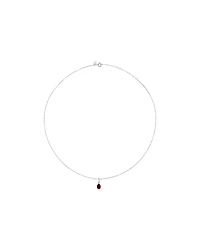 Pear Cut Created Ruby Pendant and Drop Earring Set in Sterling Silver