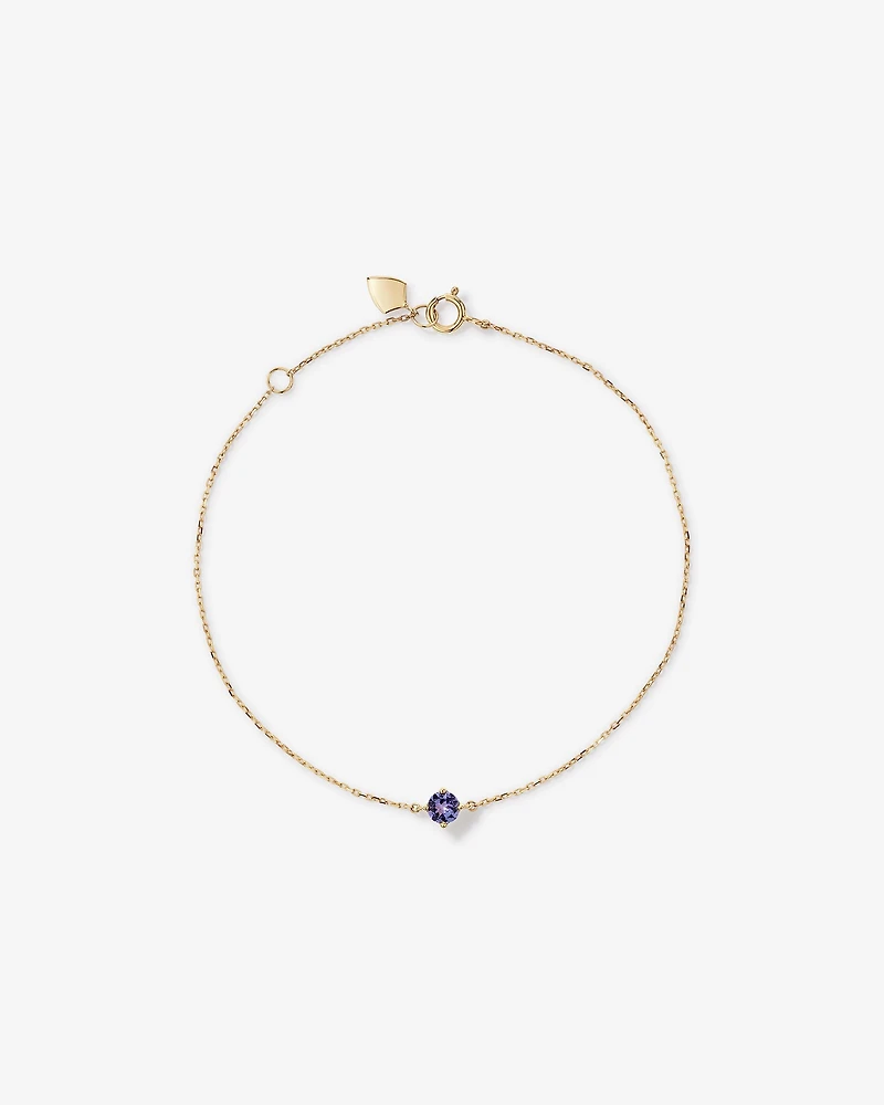 Bracelet with Tanzanite in 10kt Yellow Gold