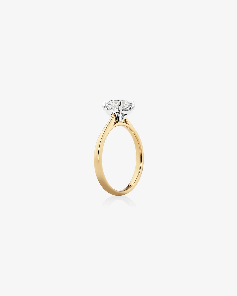 Evermore Certified Solitaire Ring With 1 Carat TW Diamond In 14kt White Gold
