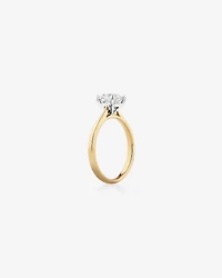 Evermore Certified Solitaire Ring With 1 Carat TW Diamond In 14kt White Gold