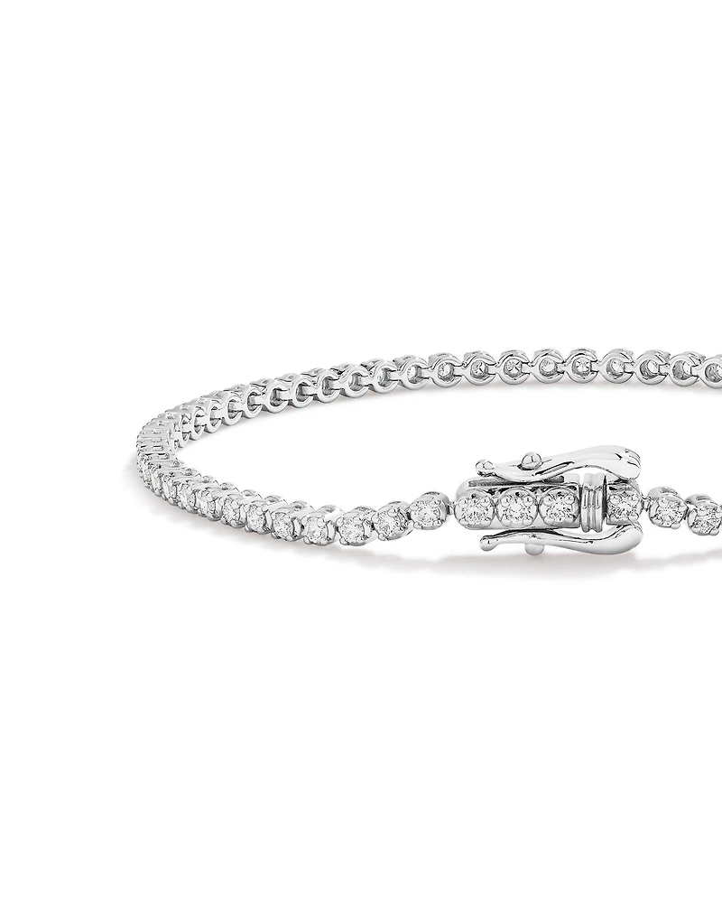 1.50 Carat TW Laboratory-Grown Diamond Tennis Bracelet in Sterling Silver