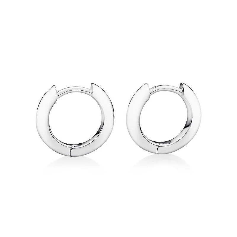 14mm Huggie Earrings in Sterling Silver