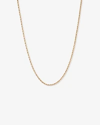 50cm (20") 3.3mm Width Hollow Rope Chain in 10kt Yellow Gold