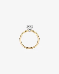 Carat TW Oval Laboratory-Grown Diamond Solitaire Engagement Ring in 14kt White Gold