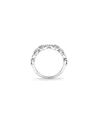 Cubic Zirconia Butterflies Ring in Sterling Silver