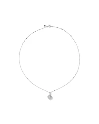 0.30 Carat TW Cushion Shaped Diamond Cluster Pendant Necklace in 10kt Yellow Gold