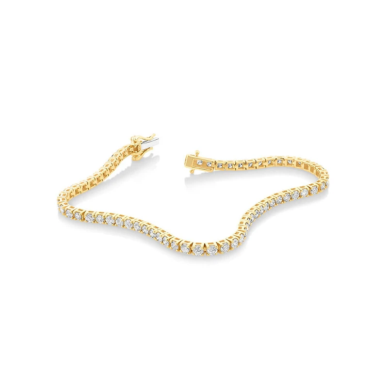 3.28 Carat TW Diamond Tennis Bracelet in 10kt White Gold
