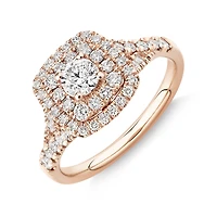 Bridal Set with 1.18 Carat TW of Diamonds in 14kt White Gold