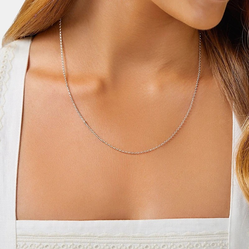 Chaîne belcher de cm en or jaune 18 K avec diamants, largeur de 1 à 1,5 mm