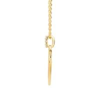 Diamond Accent Engravable Heart Pendant in 10kt Yellow Gold