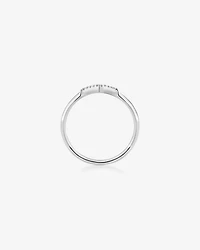Arrow Ring with Diamonds in Sterling Silver