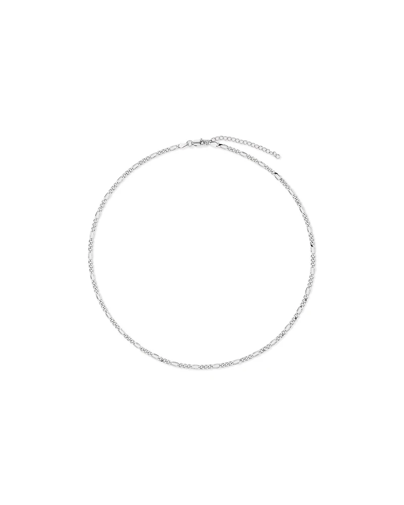 50cm (20") 2.7mm Width Figaro Chain Necklace in Sterling Silver