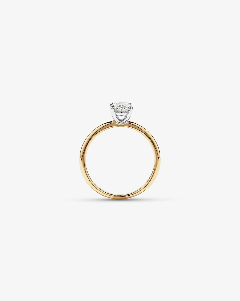 1.00 Carat TW Oval Canadian Diamond Solitaire in 18kt White Gold