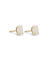 Stud Earrings with Opal in 10kt Yellow Gold