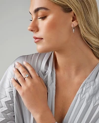Ring with Aquamarine in 10kt White Gold