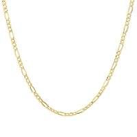 50cm (20") Hollow Figaro Chain in 10kt Yellow Gold