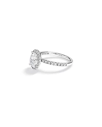 1.78 Carat TW Oval Laboratory-Grown Diamond Halo Engagement Ring in 14kt White Gold