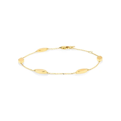 Marquise Station Bracelet in 10kt Yellow Gold
