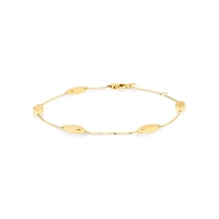 Marquise Station Bracelet in 10kt Yellow Gold
