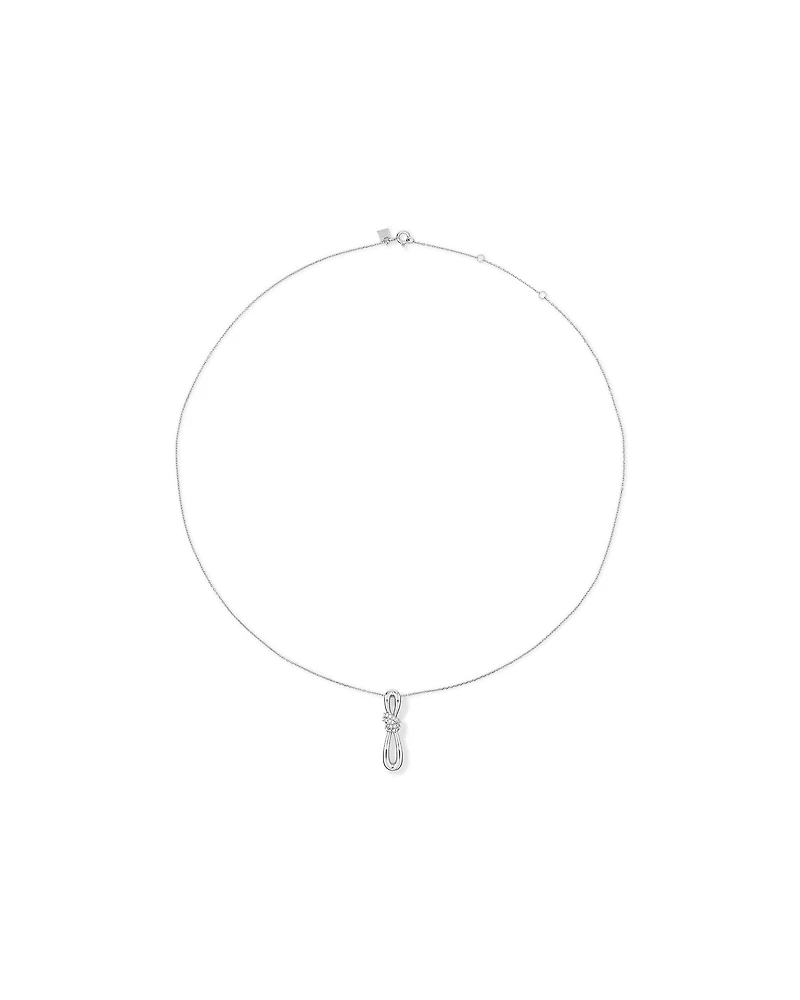 0.15 Carat TW Diamond Knots Pendant in Sterling Silver