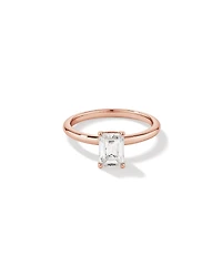 1.25 Carat TW Emerald Cut Laboratory-Grown Diamond Solitaire Engagement Ring In 14kt White Gold