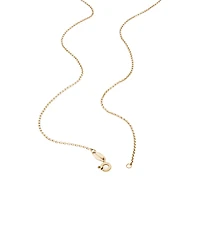 Chaîne belcher à taille diamant de 50 cm en or jaune 18 K, largeur de 1 mm