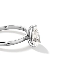 1.25 Carat TW Pear Laboratory-Grown Diamond Solitaire Engagement ring in 14kt Yellow and White Gold