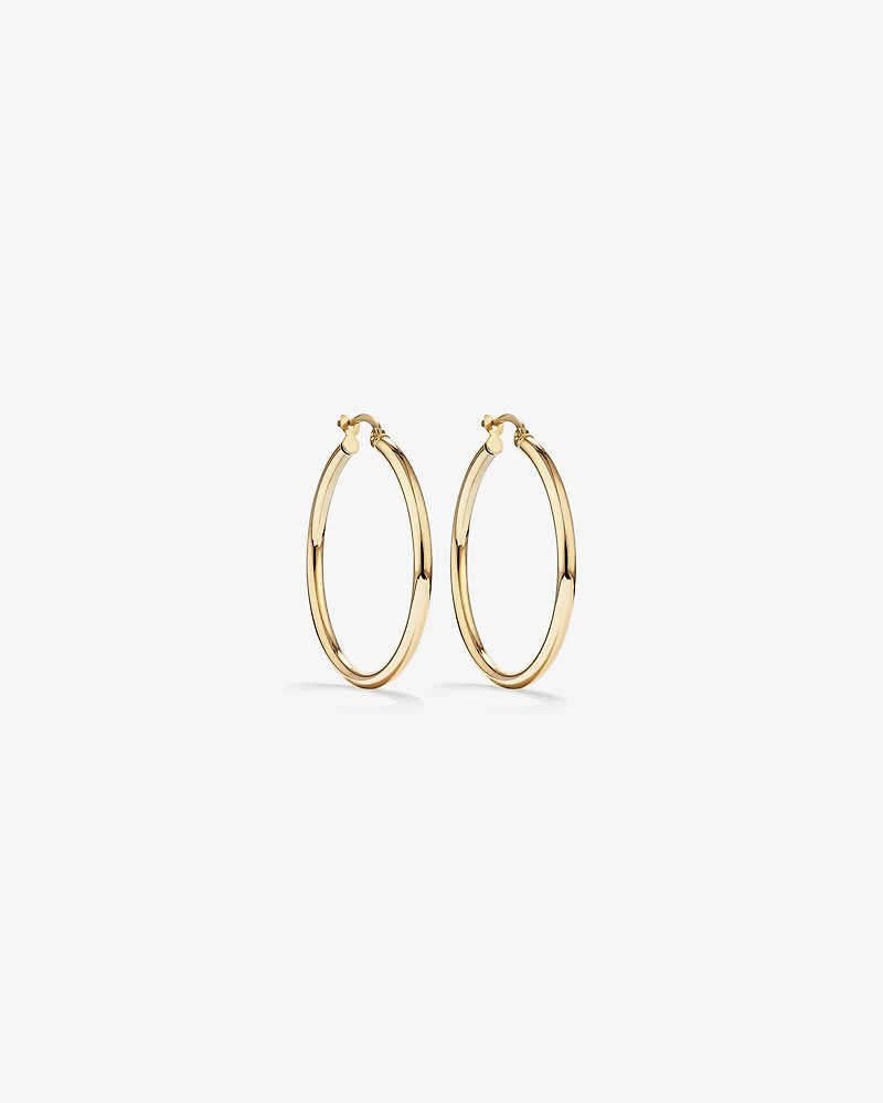 25mm Hoop Earrings in 10kt Rose Gold