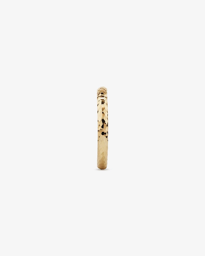 Hammered Finish Ring 10kt White Gold