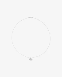 Cubic Zirconia Knot Pendant Necklace in Sterling Silver