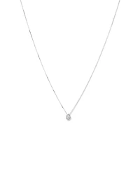 0.23 Carat TW Pear Diamond Halo Pendant in 10kt White Gold
