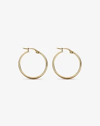 20mm Round Hoop Earrings in 10kt Yellow Gold