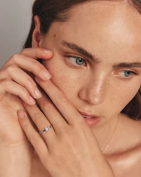 Bague de Fiançailles Solitaire en Diamant Taille Ovale 0,50 Carat TW en Or Blanc 14 kt
