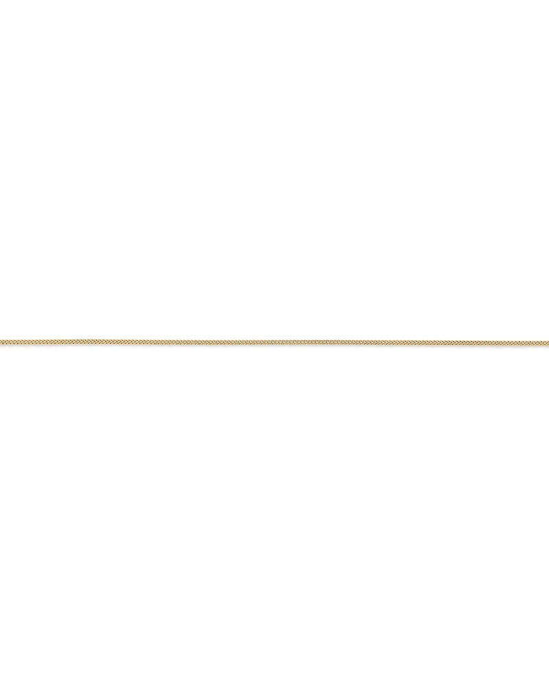 45cm (17") 1.05mm Width Solid Diamond Cut Curb Chain in 10kt Yellow Gold
